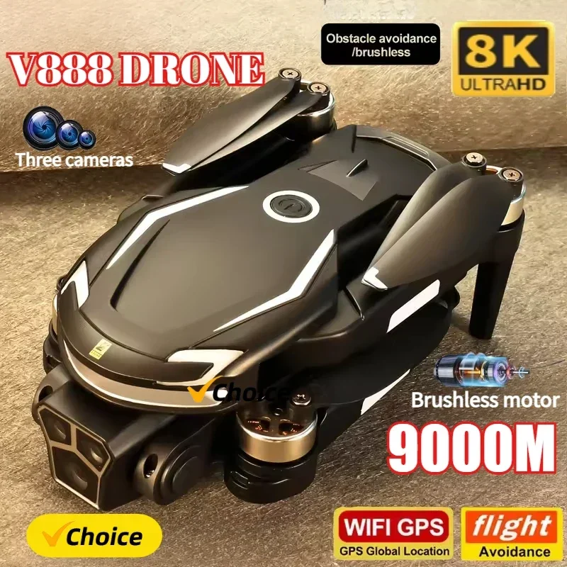Drone Photogrammetry - Drone V888 Baru 8K GPS Kamera