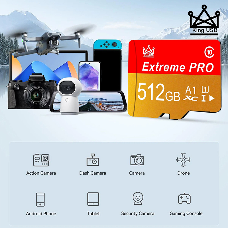 Drone Cinematic - Kartu Memori Kecepatan Tinggi 256GB 64GB