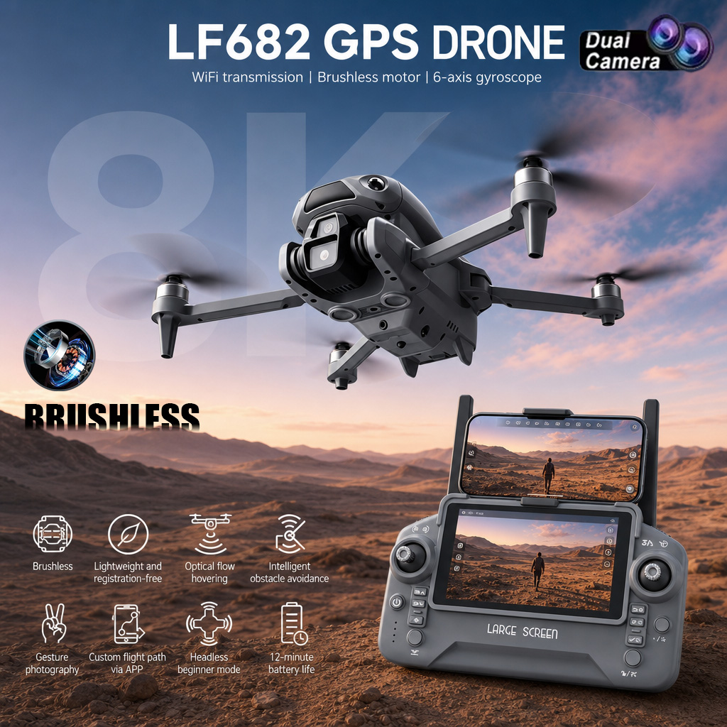 Drone Multispectral - Drone LF682 Baru 8K Kamera Ganda