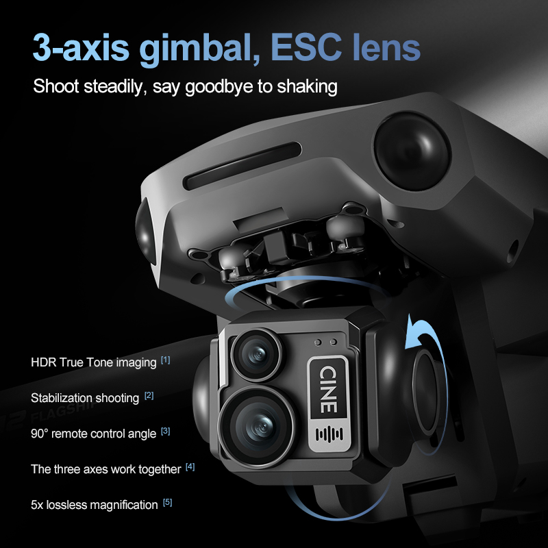 Drone RC Quadcopter 8K 3 Axis  - Drone Lidar ulasan dan harga