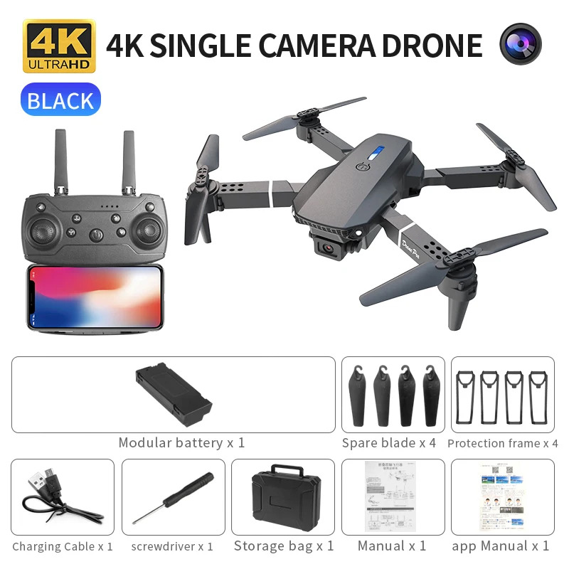E88 Pro Drone Lipat Cerdas Men - Drone Cinematic ulasan dan harga