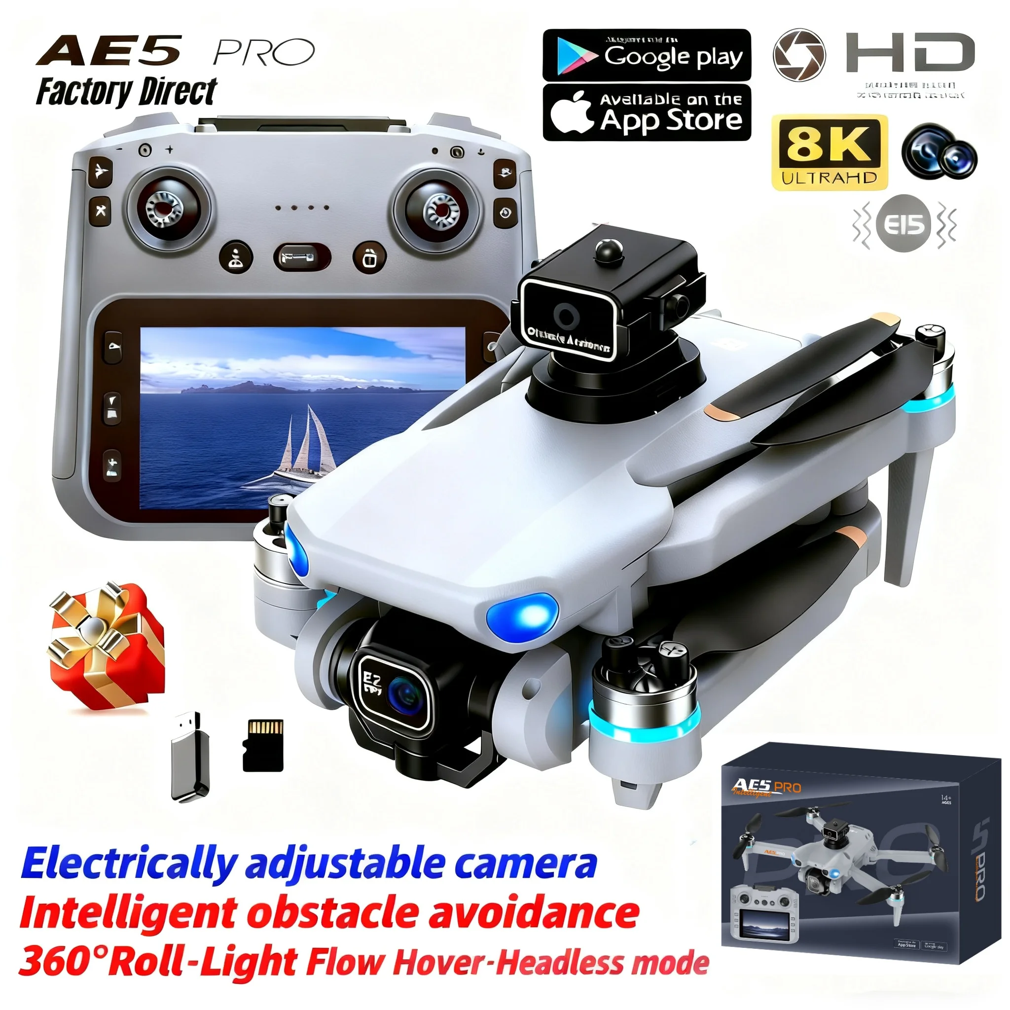 Drone AE5 Pro 8K HD Layar 4.5  - Drone Video Production ulasan dan harga
